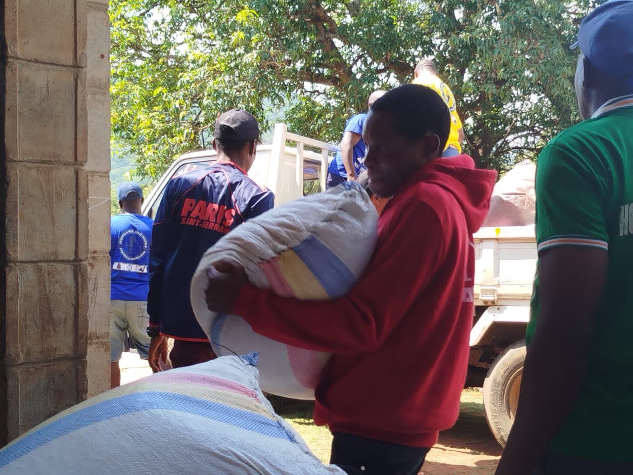 receiving bag of maize