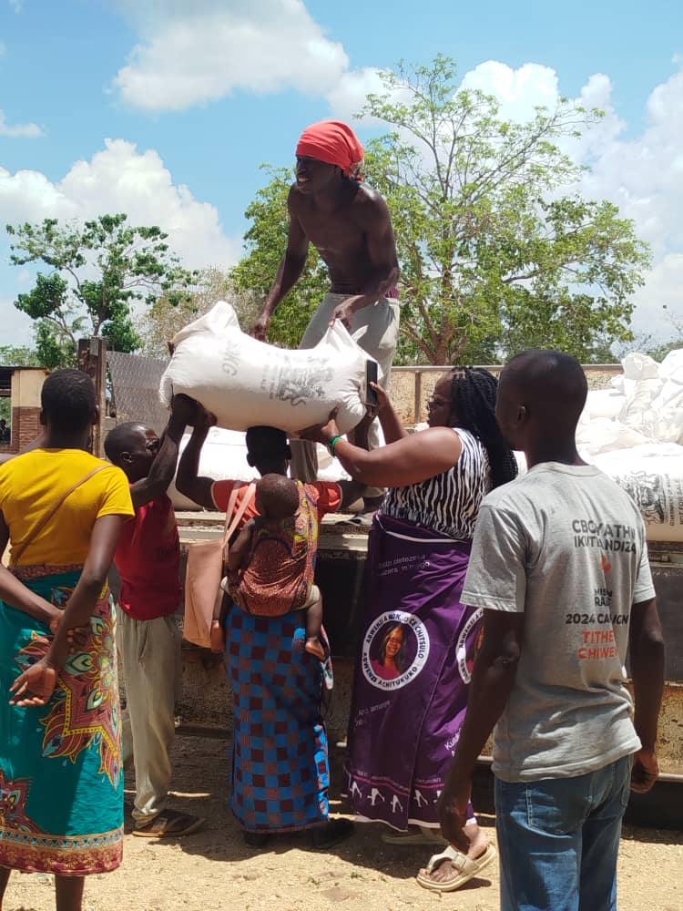 Food being donated