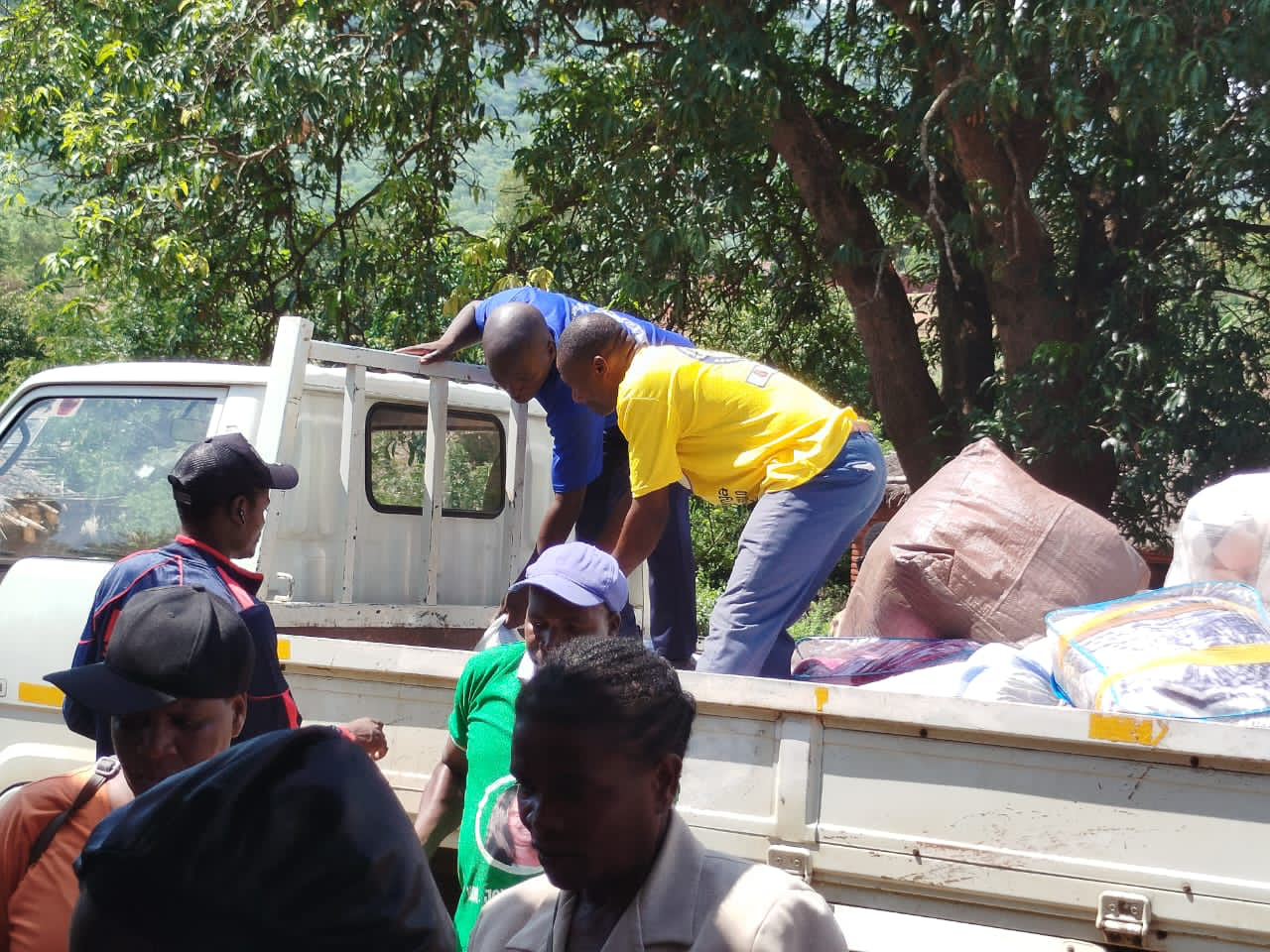 Offloading bag of maize