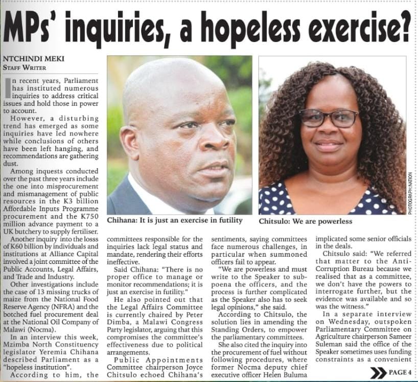 MP's inquiries, a hopeless exercise?